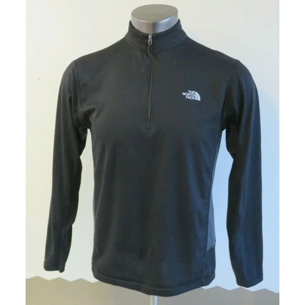 Mens The North Face Black Lightweight Pullover Sweater‎ Size M 1/2 Zip